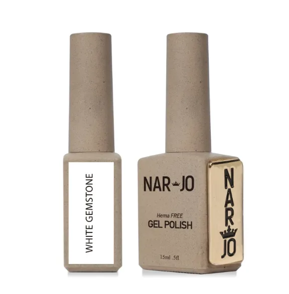 Narjo White Gemstone Gel Polish